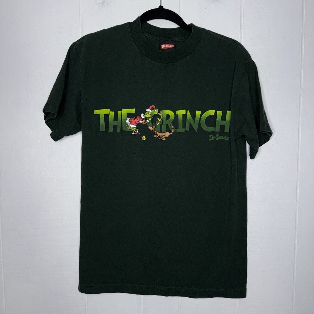 Dr. Suess Vintage 2001 Y2K The Grinch T Shirt Green Size Medium